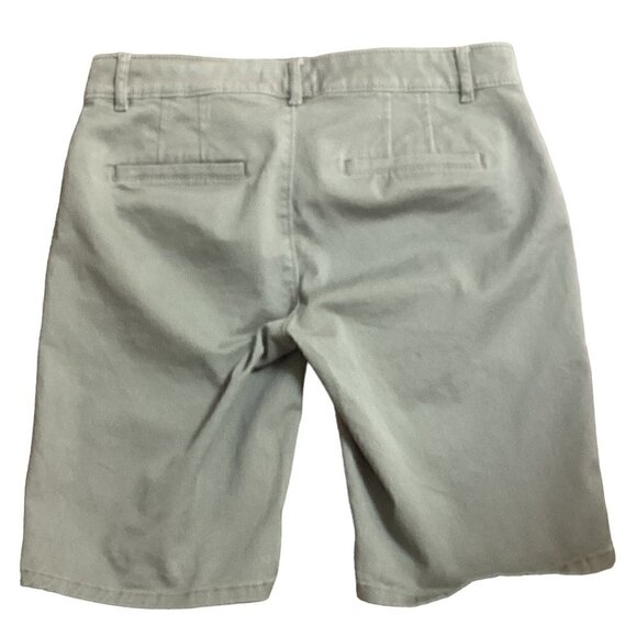 LOFT Marisa Bermuda Roll Up 4-Pocket Shorts Cotton Spandex Sz 2 Green 95L - Picture 3 of 5